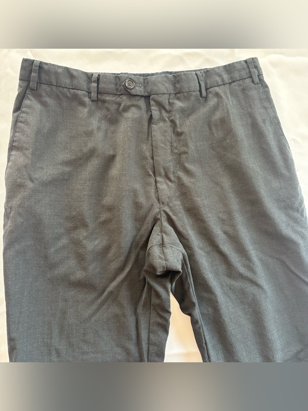 Armani Collezioni Men’s Charcoal Cuffed Dress Pants 44 L
